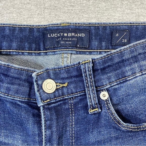 Lucky Brand Women's Jeans Size 6 Sweet Crop Blue Mid Rise Casual Stretch Denim - Picture 4 of 15